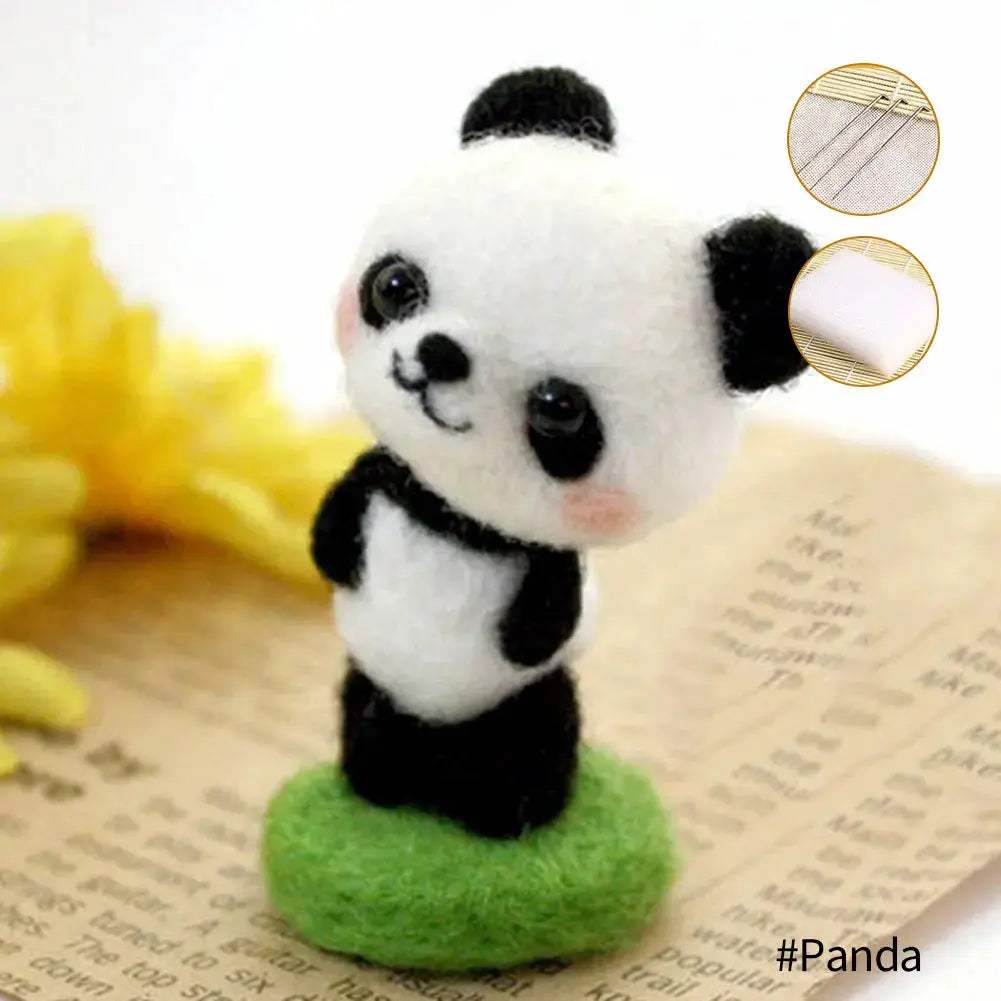 Premium Felting Kit For Cute Animal Toys Panda Squirrel - ToylandEU