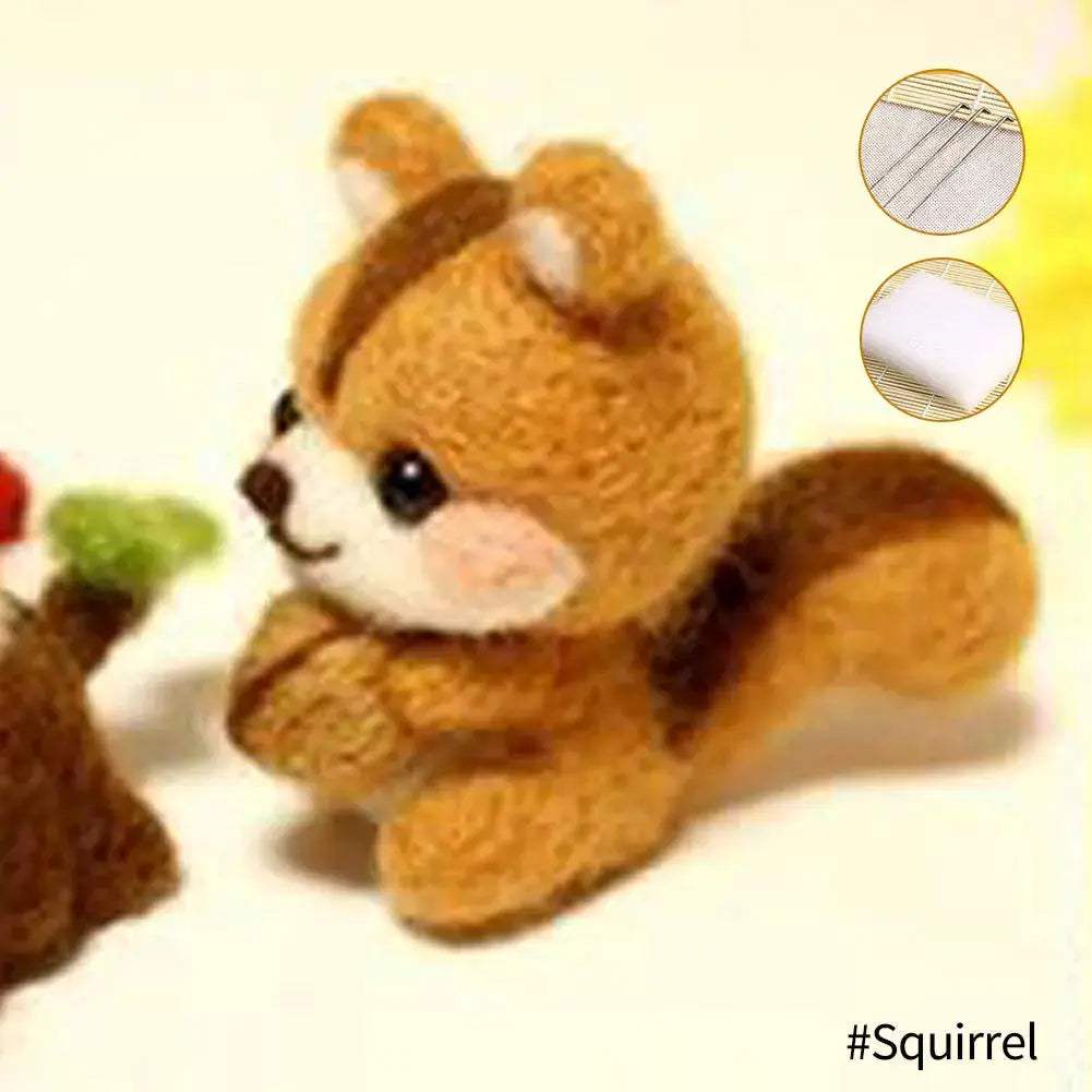 Premium Felting Kit For Cute Animal Toys Panda Squirrel - ToylandEU