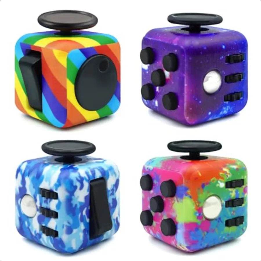 Premium Fidget Cube 4 Pack Anxiety Relief For Adults - ToylandEU