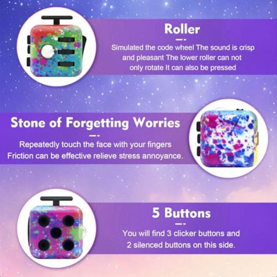 Premium Fidget Cube 4 Pack Anxiety Relief For Adults - ToylandEU