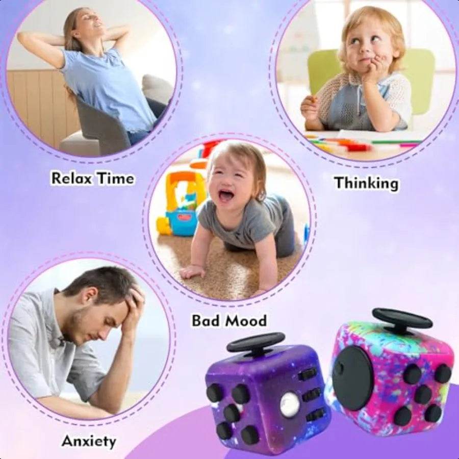 Premium Fidget Cube 4 Pack Anxiety Relief For Adults - ToylandEU