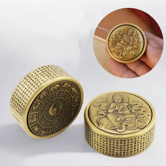 Premium Fidget Gyroscope Copper Zen Buddha Relief Adults - ToylandEU