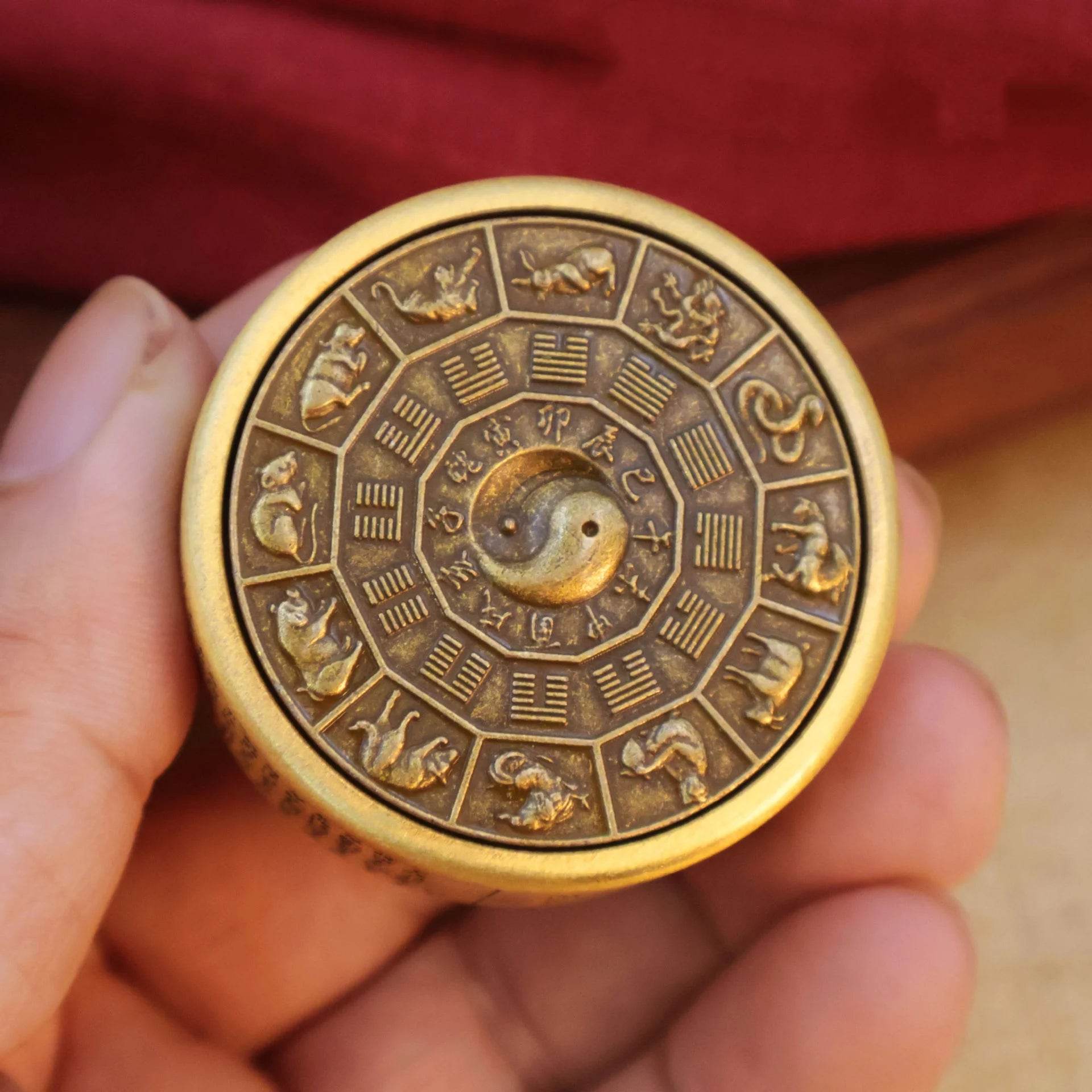 Premium Fidget Gyroscope Copper Zen Buddha Relief Adults - ToylandEU