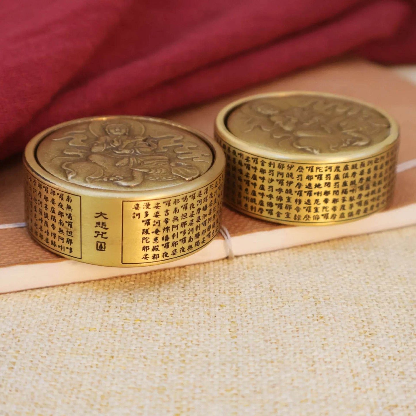 Premium Fidget Gyroscope Copper Zen Buddha Relief Adults - ToylandEU