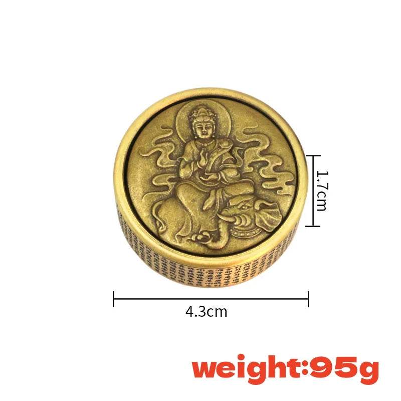 Premium Fidget Gyroscope Copper Zen Buddha Relief Adults - ToylandEU