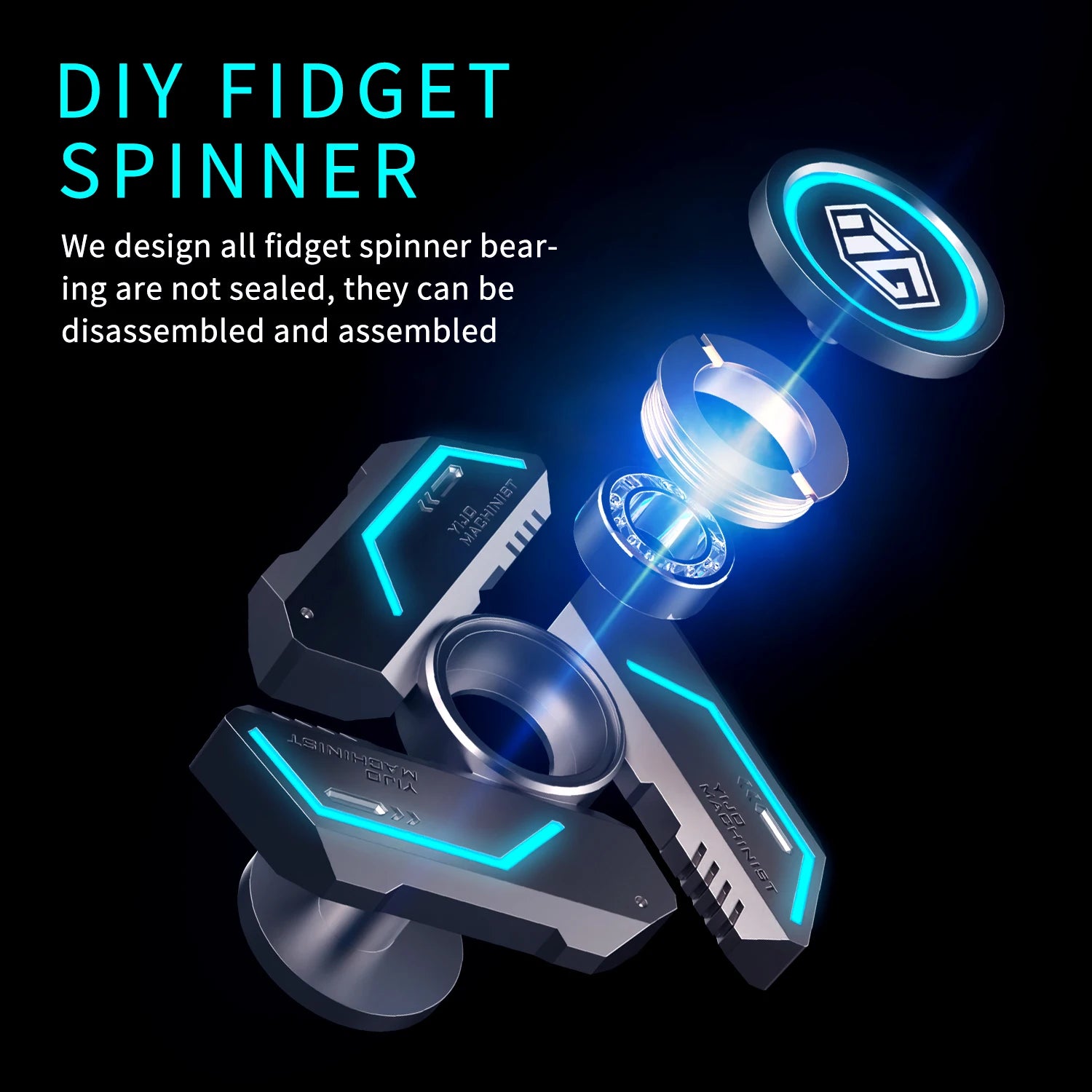 Premium Fidget Spinner Alloy Luminous Silent Bearing For Adults And Kids Perfect Gift - ToylandEU