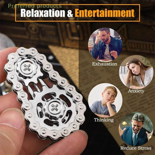 Premium Fidget Spinner Chain Tooth Flywheel For Adults - ToylandEU