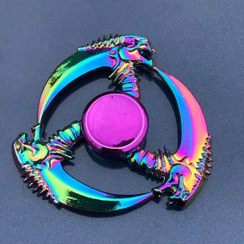 Premium Fidget Spinner Rainbow Color Metal Fingertip Gyro Toy For Focus And Stress Relief - ToylandEU
