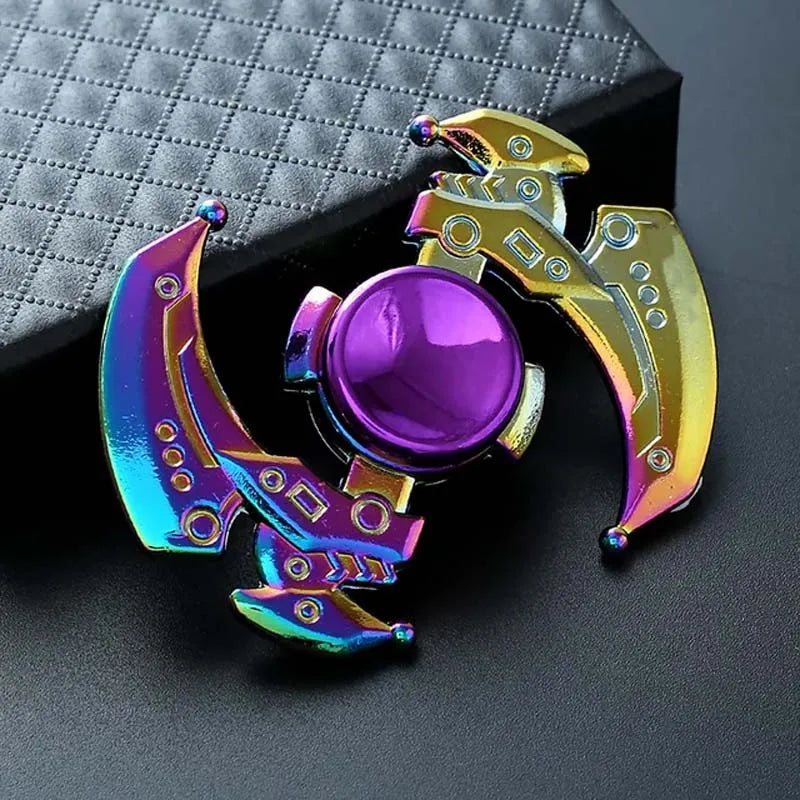 Premium Fidget Spinner Rainbow Color Metal Fingertip Gyro Toy For Focus And Stress Relief - ToylandEU