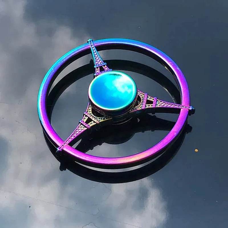 Premium Fidget Spinner Rainbow Color Metal Fingertip Gyro Toy For Focus And Stress Relief - ToylandEU