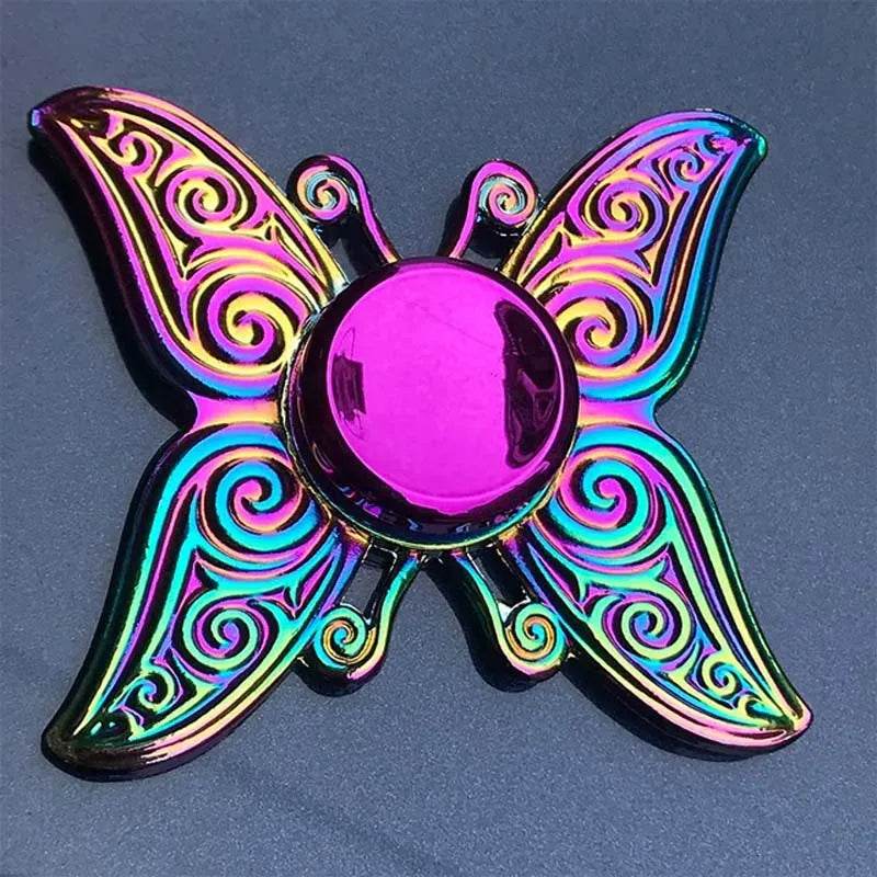 Premium Fidget Spinner Rainbow Color Metal Fingertip Gyro Toy For Focus And Stress Relief - ToylandEU