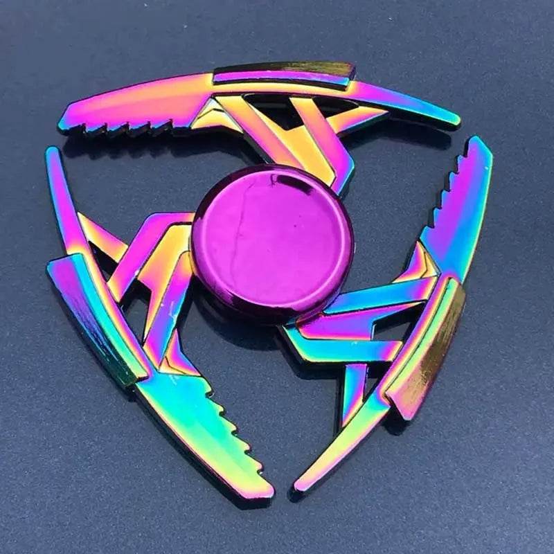 Premium Fidget Spinner Rainbow Color Metal Fingertip Gyro Toy For Focus And Stress Relief - ToylandEU