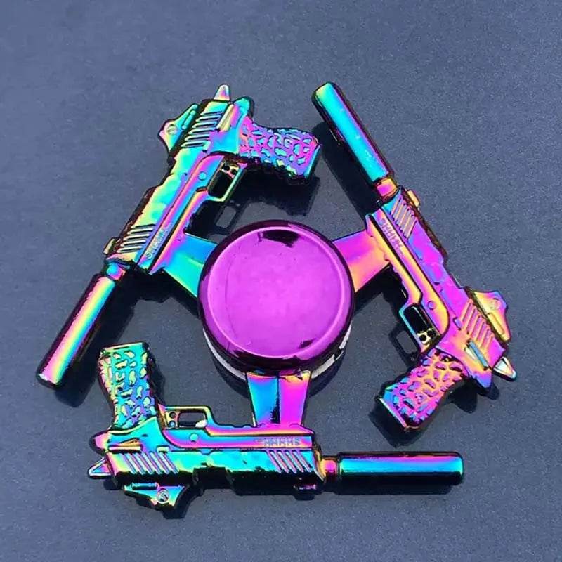 Premium Fidget Spinner Rainbow Color Metal Fingertip Gyro Toy For Focus And Stress Relief - ToylandEU