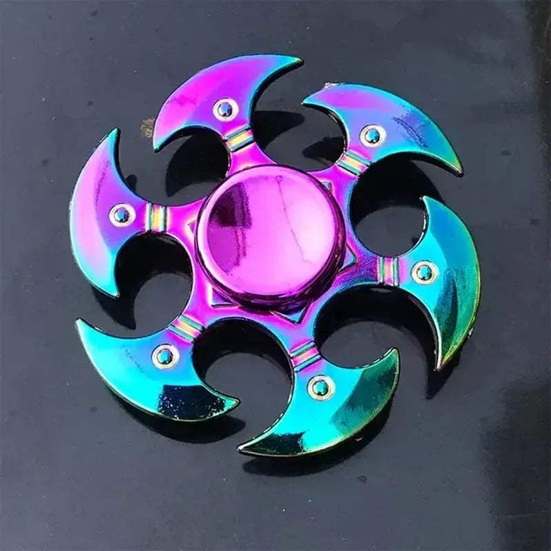 Premium Fidget Spinner Rainbow Color Metal Fingertip Gyro Toy For Focus And Stress Relief - ToylandEU