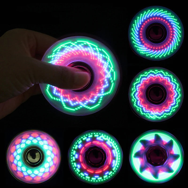 Premium Fidget Spinner With 6 Color Changing LED Lights Glow In The Dark For Kids Everyday Use - ToylandEU