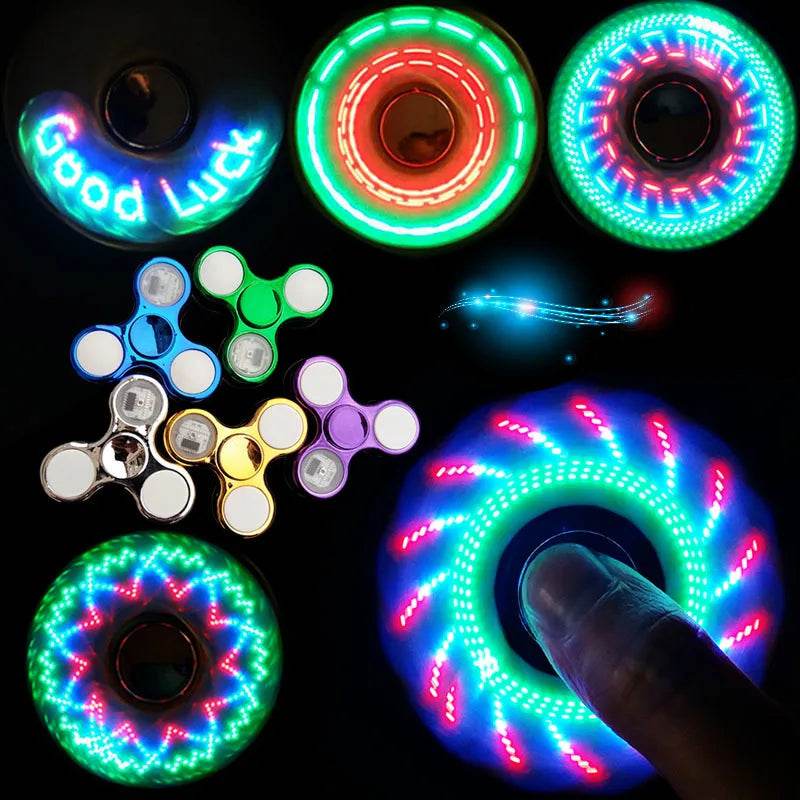 Premium Fidget Spinner With 6 Color Changing LED Lights Glow In The Dark For Kids Everyday Use - ToylandEU