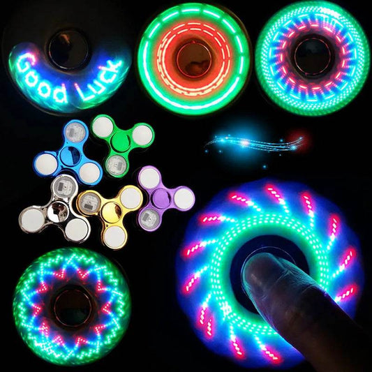 Premium Fidget Spinner With 6 Color Changing LED Lights Glow In The Dark For Kids Everyday Use - ToylandEU
