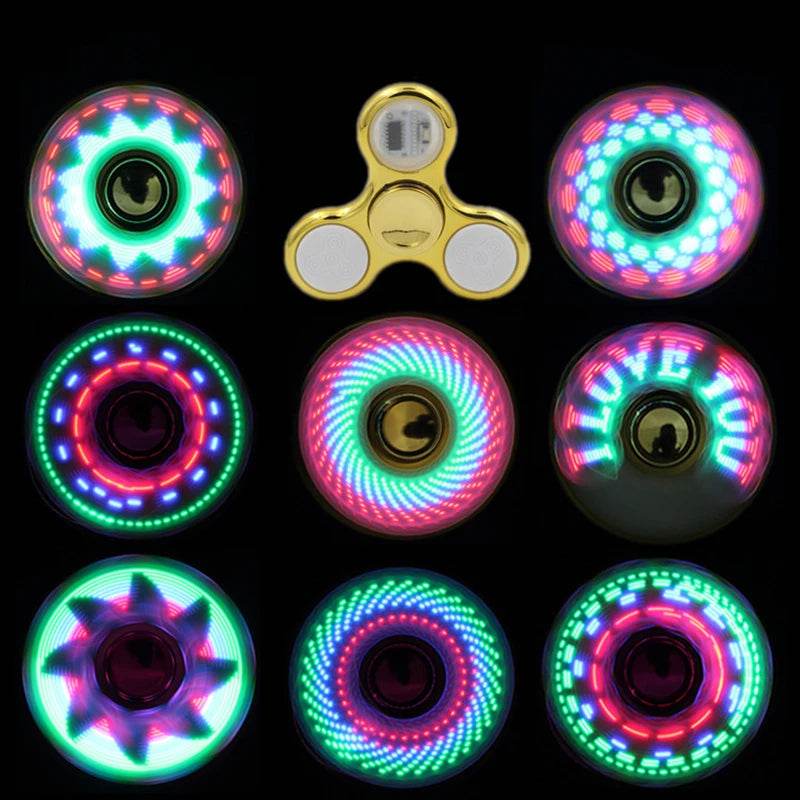 Premium Fidget Spinner With 6 Color Changing LED Lights Glow In The Dark For Kids Everyday Use - ToylandEU