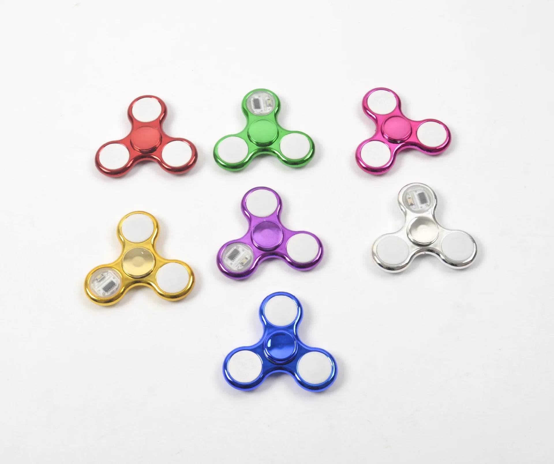 Premium Fidget Spinner With 6 Color Changing LED Lights Glow In The Dark For Kids Everyday Use - ToylandEU