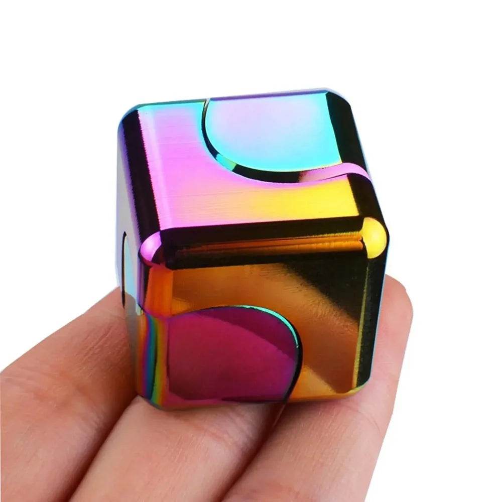 Premium Fidget Toy Alloy Cube Spinner Fingertip Gyroscope For Adults Office Home Travel - ToylandEU