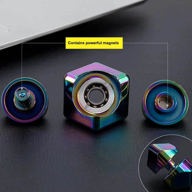 Premium Fidget Toy Alloy Cube Spinner Fingertip Gyroscope For Adults Office Home Travel - ToylandEU
