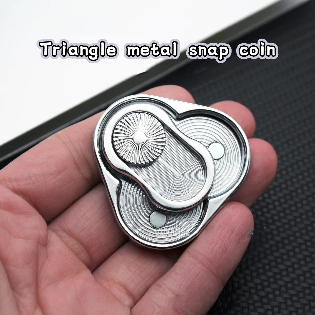 Premium Fidget Toy Triangle Magnetic Push Slider For Adults With ADHD And Anxiety Relief - ToylandEU