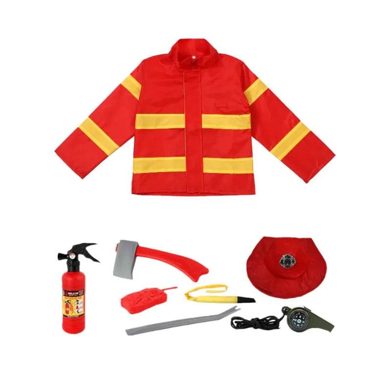 Premium Firefighter Costume Printed Zipper Jacket For Kids - ToylandEU