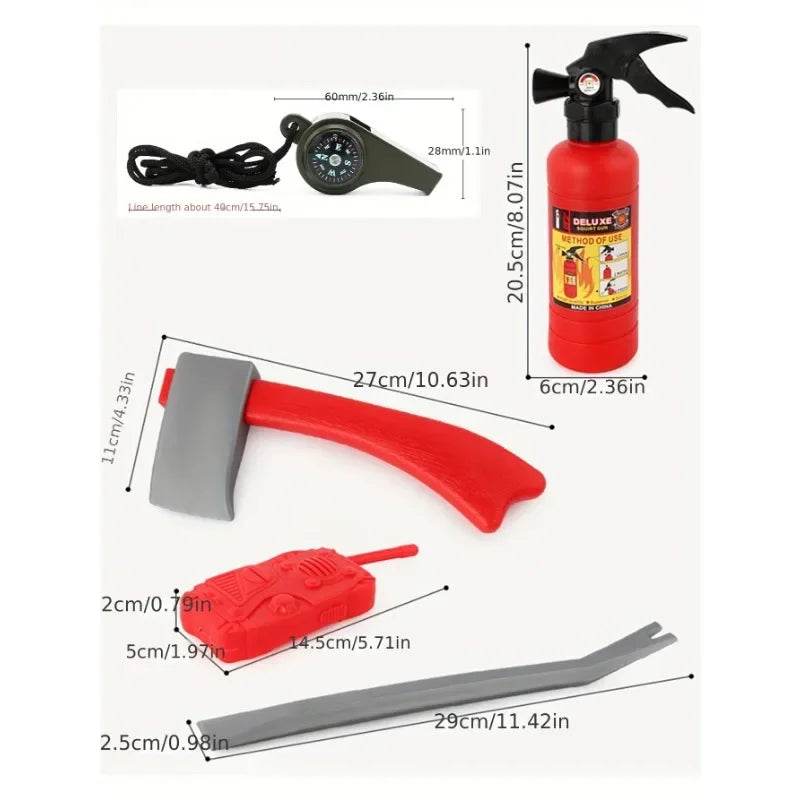 Premium Firefighter Costume Printed Zipper Jacket For Kids - ToylandEU