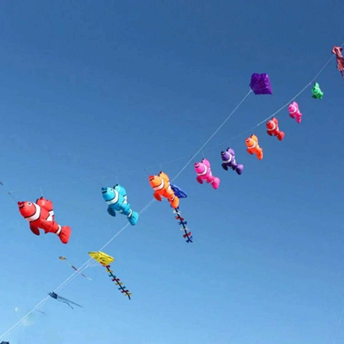 Premium Fish Design Kite Line 7 Color 2.45m For Kite Festival - ToylandEU