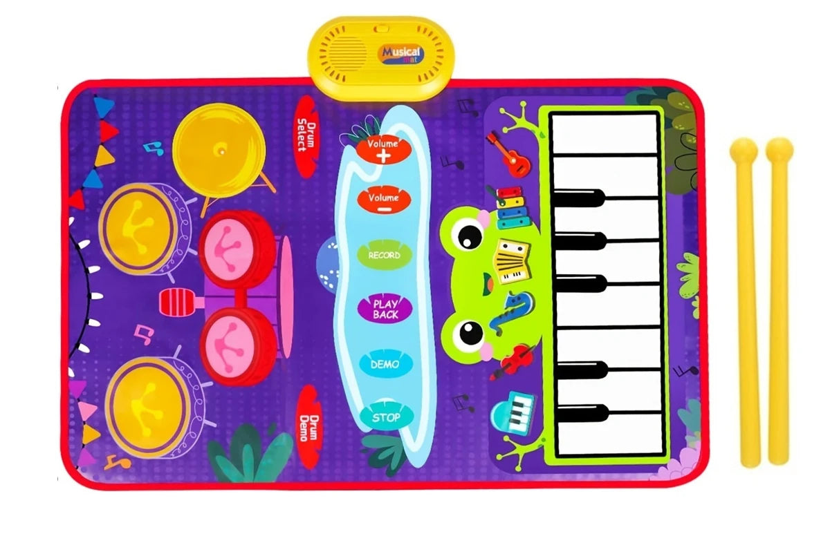Premium Floor Piano Mat With 6 Instrument Sounds For Toddlers - ToylandEU
