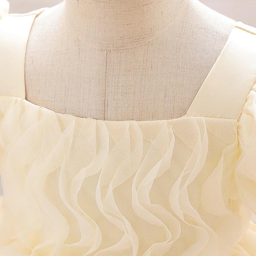 Premium Fluffy Tulle Dress For Baby Girls 1st Birthday Baptism And Weddings - ToylandEU