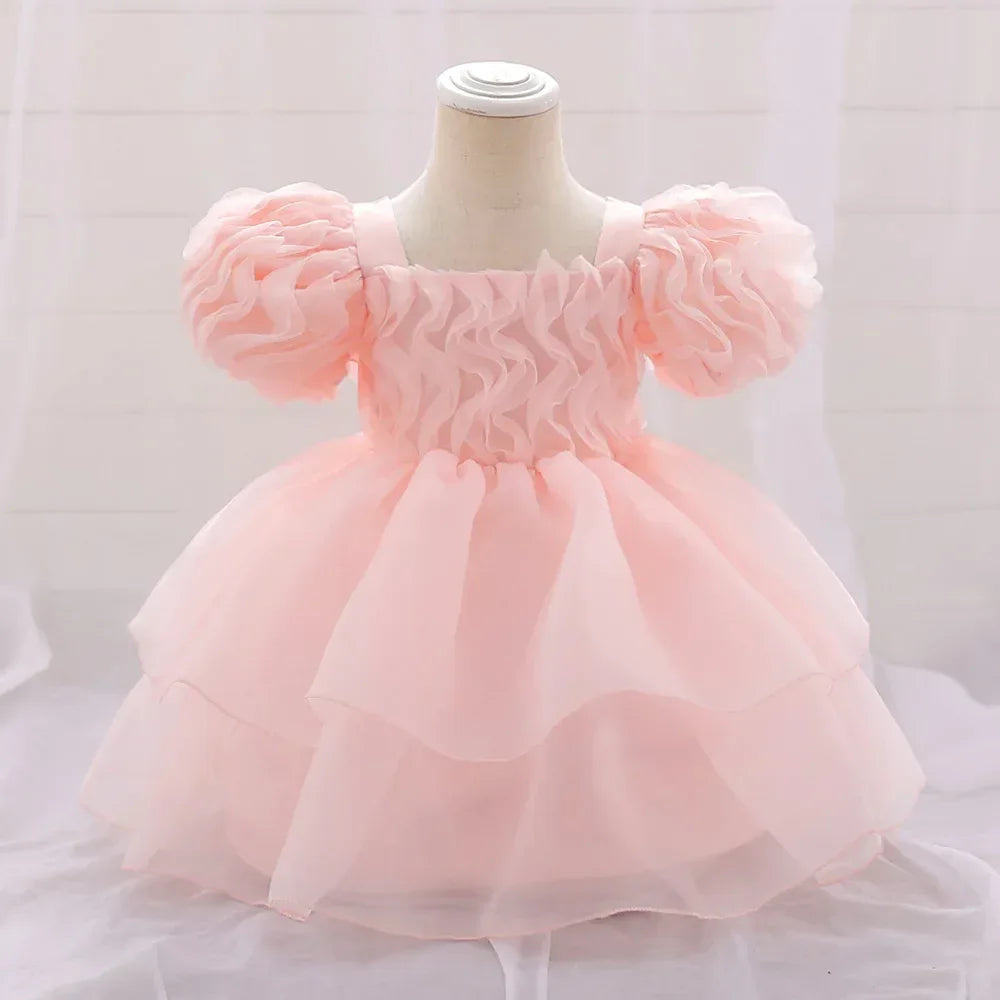 Premium Fluffy Tulle Dress For Baby Girls 1st Birthday Baptism And Weddings - ToylandEU