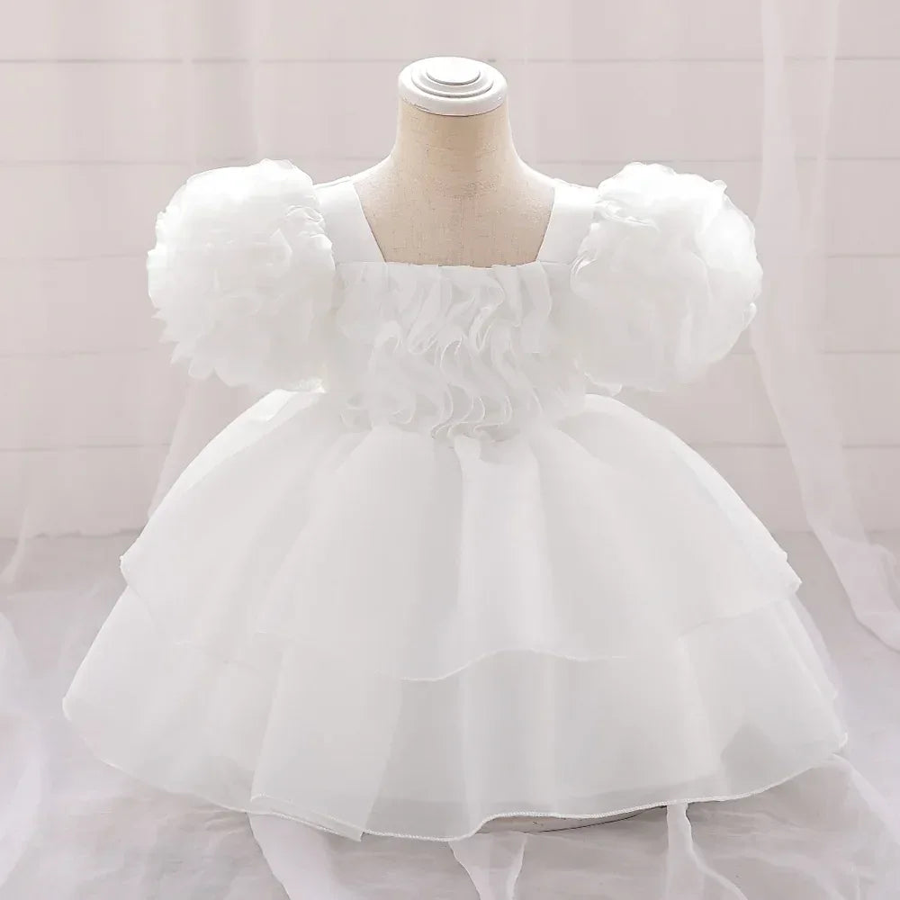 Premium Fluffy Tulle Dress For Baby Girls 1st Birthday Baptism And Weddings - ToylandEU