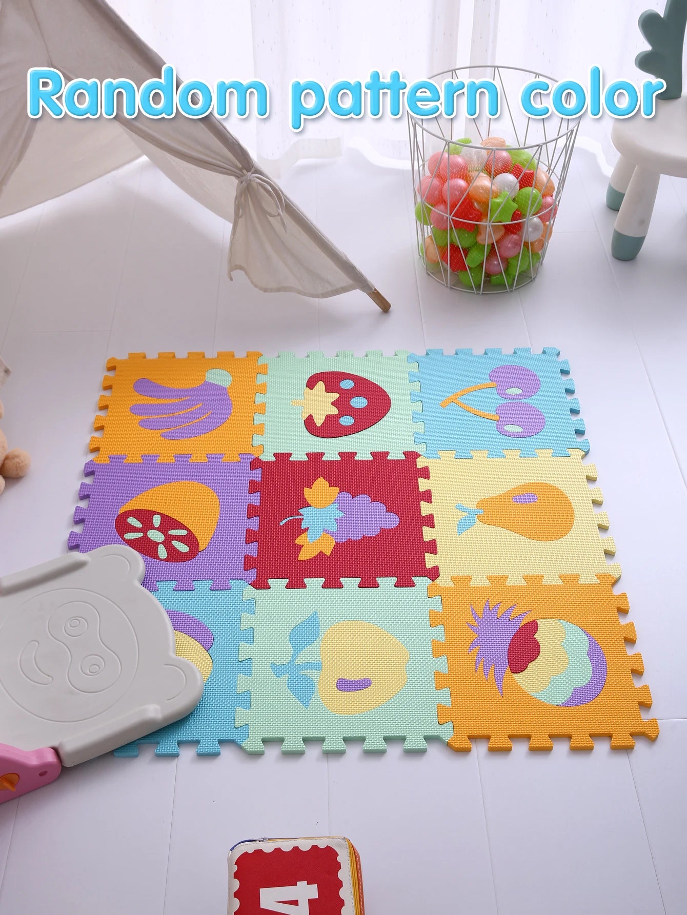 Premium Foam Floor Mat Multicolored Interlocking Puzzle Pattern For Kids - ToylandEU