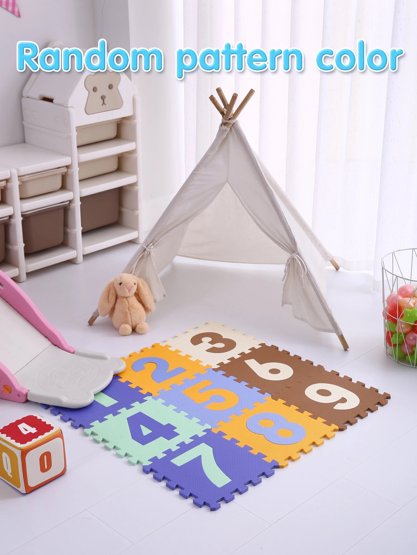 Premium Foam Floor Mat Multicolored Interlocking Puzzle Pattern For Kids - ToylandEU