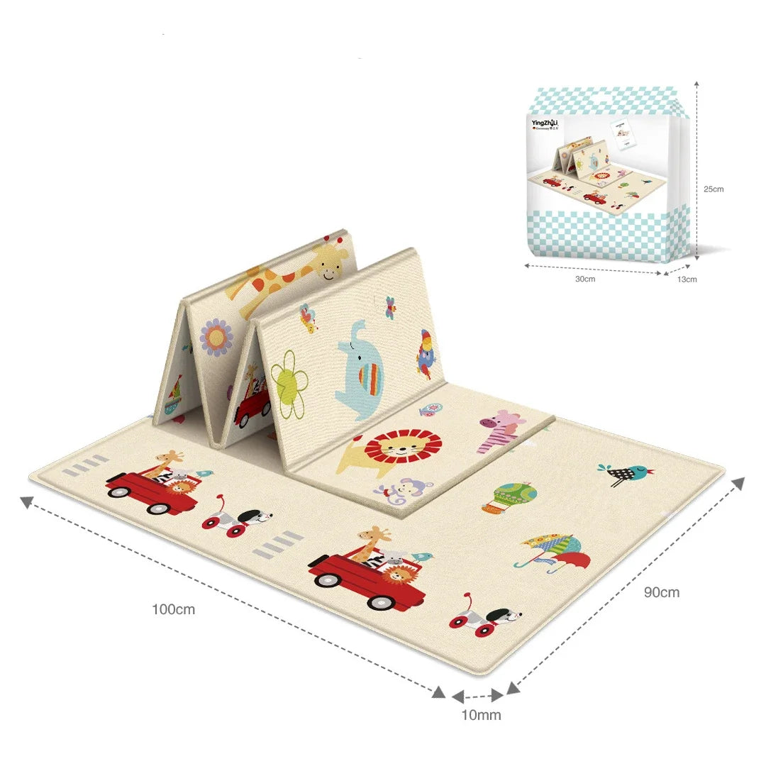 Premium Foldable Baby Play Mat With Double Sided Pattern For Travel And Outdoor Use - ToylandEU