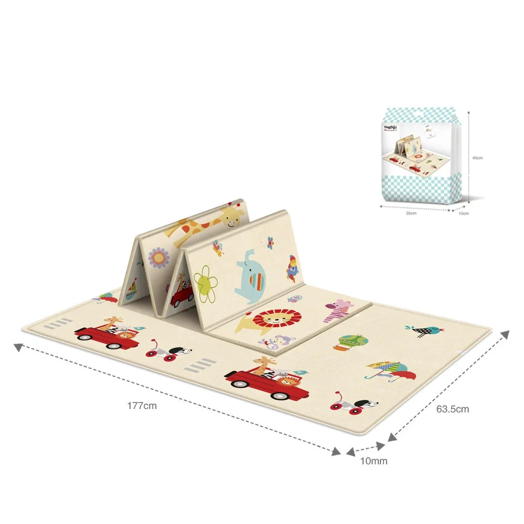 Premium Foldable Baby Play Mat With Double Sided Pattern For Travel And Outdoor Use - ToylandEU