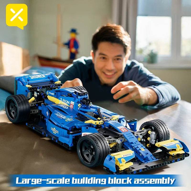 Premium Formula Racing Block Blue F1 Desktop Decoration - ToylandEU