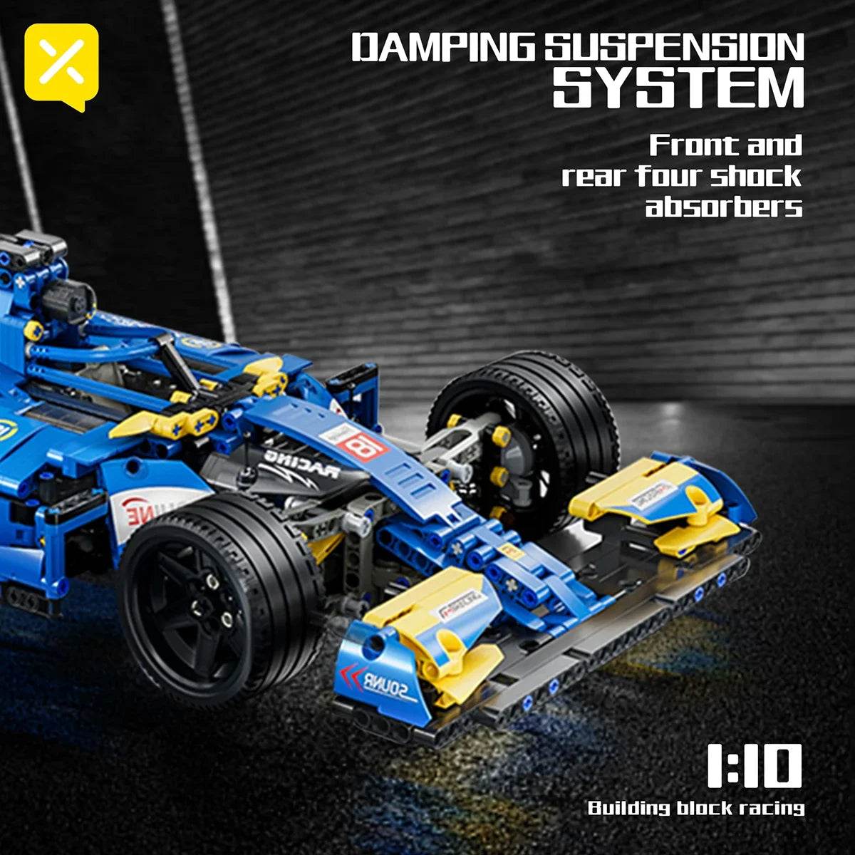 Premium Formula Racing Block Blue F1 Desktop Decoration - ToylandEU