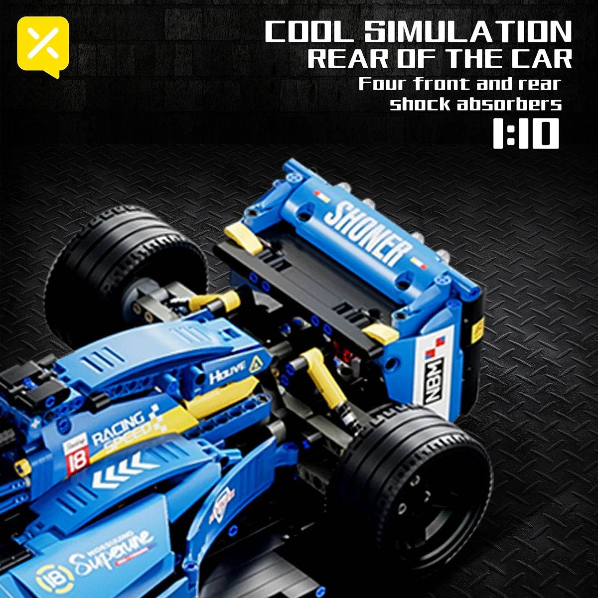 Premium Formula Racing Block Blue F1 Desktop Decoration - ToylandEU