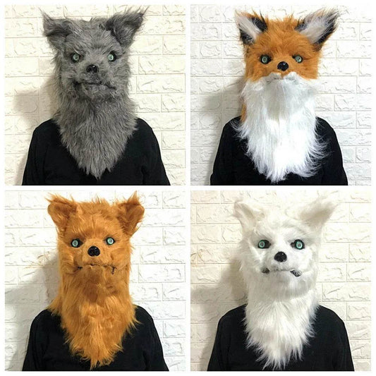 Premium Fox Mask Open Mouth For Adults Halloween Cosplay - ToylandEU