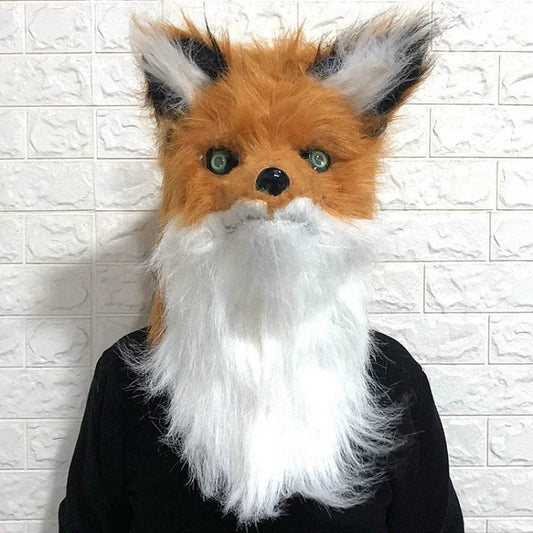 Premium Fox Mask Open Mouth For Adults Halloween Cosplay - ToylandEU