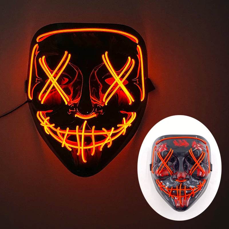 Premium Full Face Mask Neon Light Up LED For Parties - ToylandEU