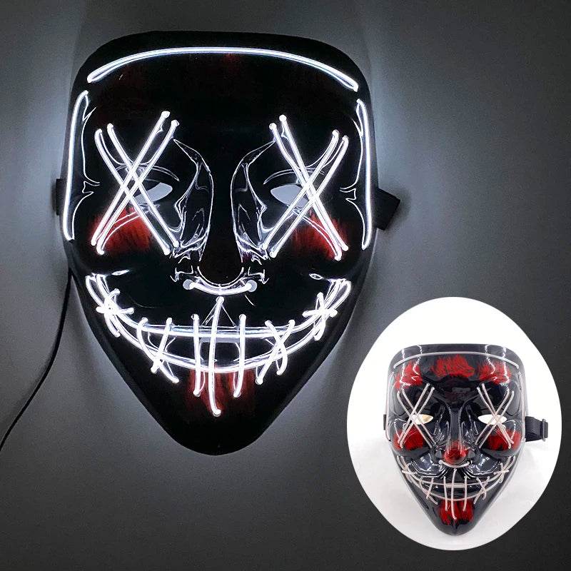 Premium Full Face Mask Neon Light Up LED For Parties - ToylandEU