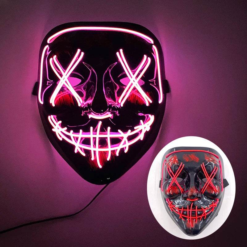 Premium Full Face Mask Neon Light Up LED For Parties - ToylandEU
