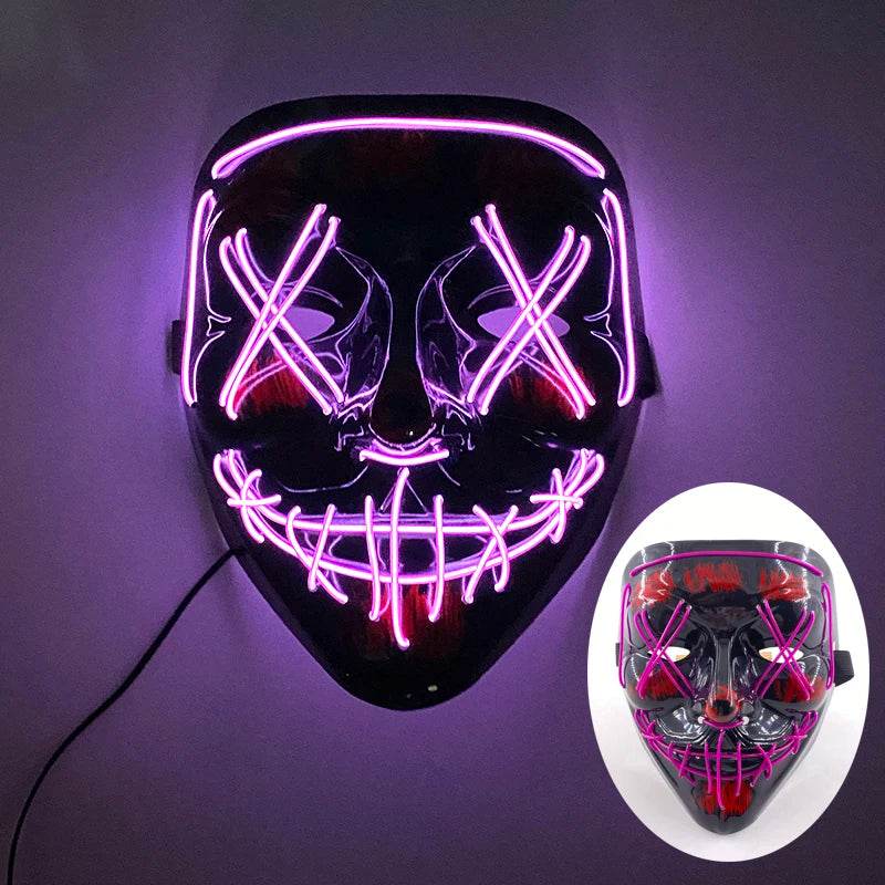 Premium Full Face Mask Neon Light Up LED For Parties - ToylandEU
