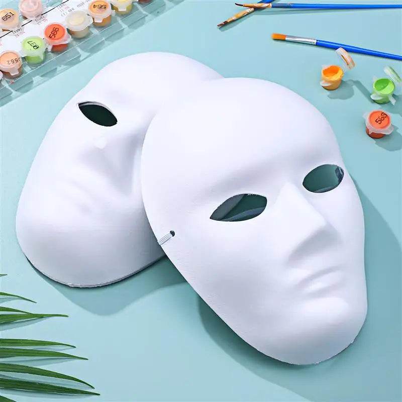 Premium Full Face Masks Blank White For Halloween Cosplay - ToylandEU