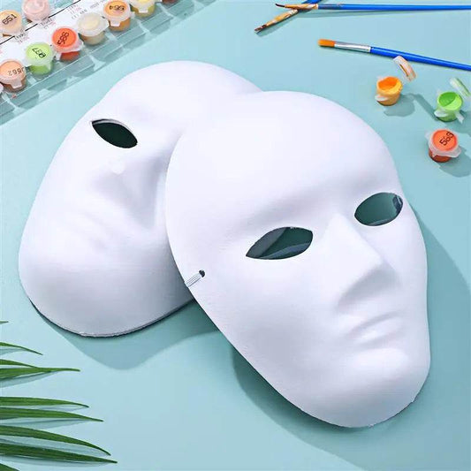 Premium Full Face Masks Blank White For Halloween Cosplay - ToylandEU