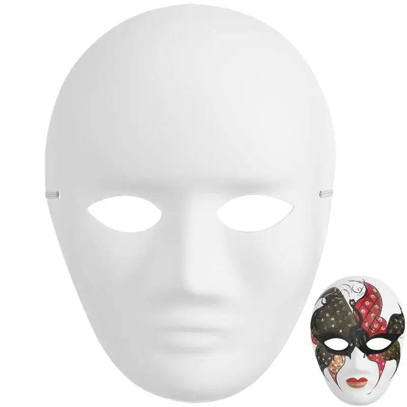 Premium Full Face Masks Blank White For Halloween Cosplay - ToylandEU