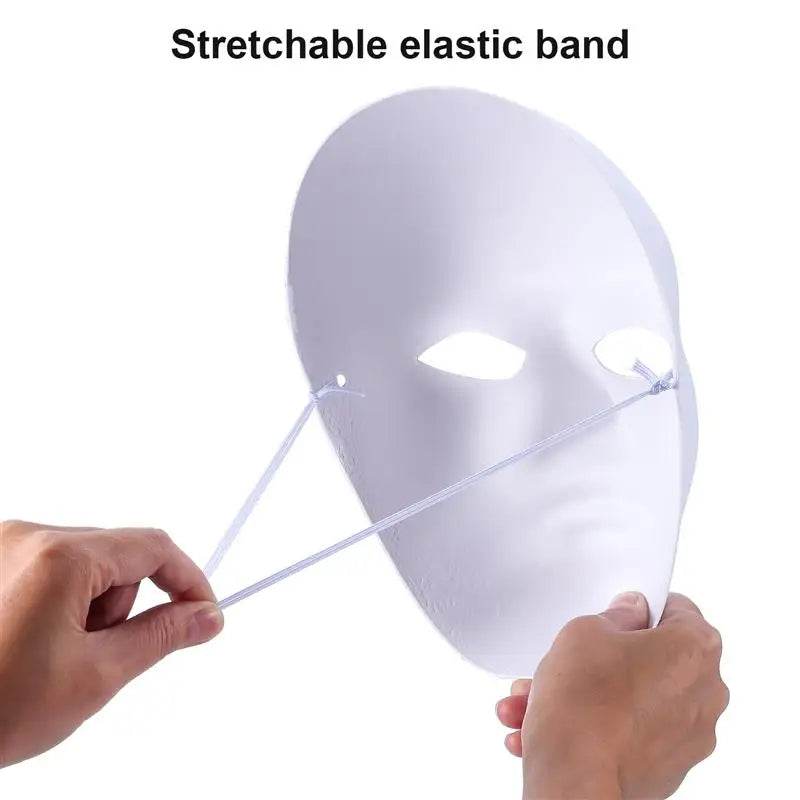 Premium Full Face Masks Blank White For Halloween Cosplay - ToylandEU